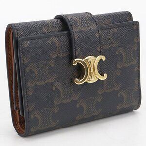 Celine Fine Strap Wallet Nino Triomphe Canvas Trifold